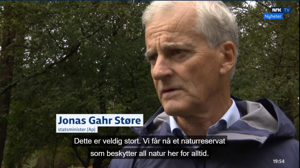 statsministeren i TV-skjermen