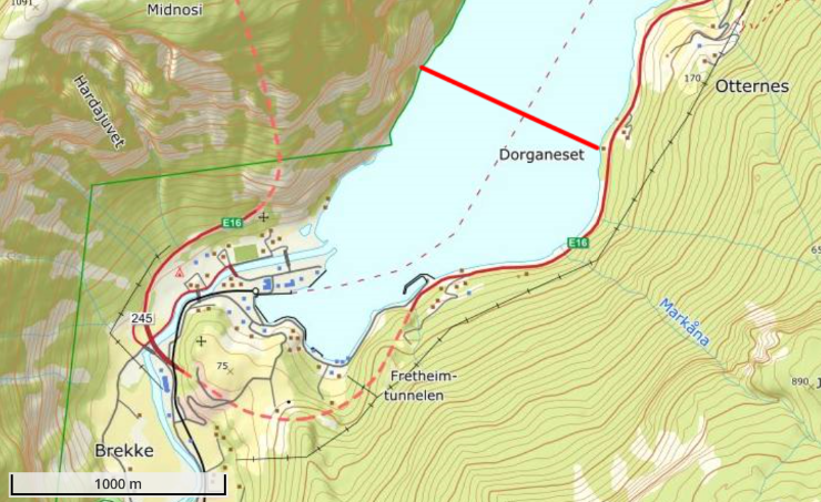Utvida munningssone utanfor Flåmselvi Utvida munningssone utanfor Flåmselvi