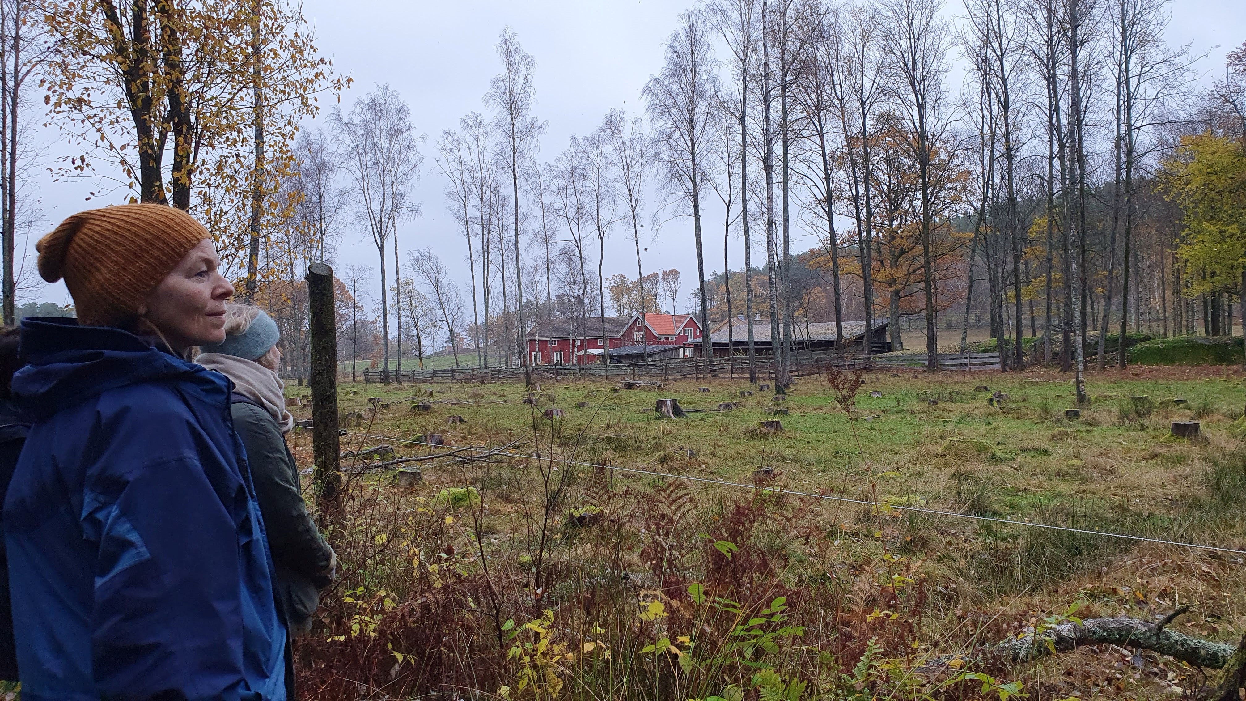 Bjerkø gård ligger i Færder nasjonalpark og i et Utvalgt kulturlandskap i jordbruket. Fra studieturen i UKL-kurset i høst.