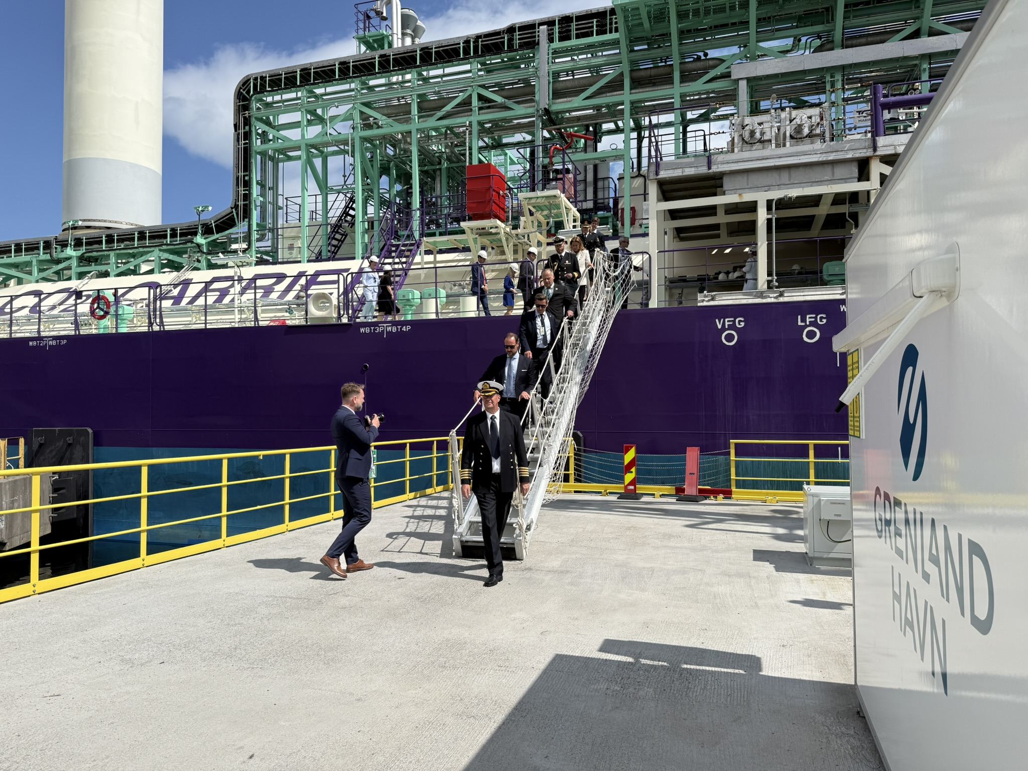 Besøk på Nortern Pathfinder, som er et av skipene som frakter karbonfangsten fra Brevik til Vestlandet.