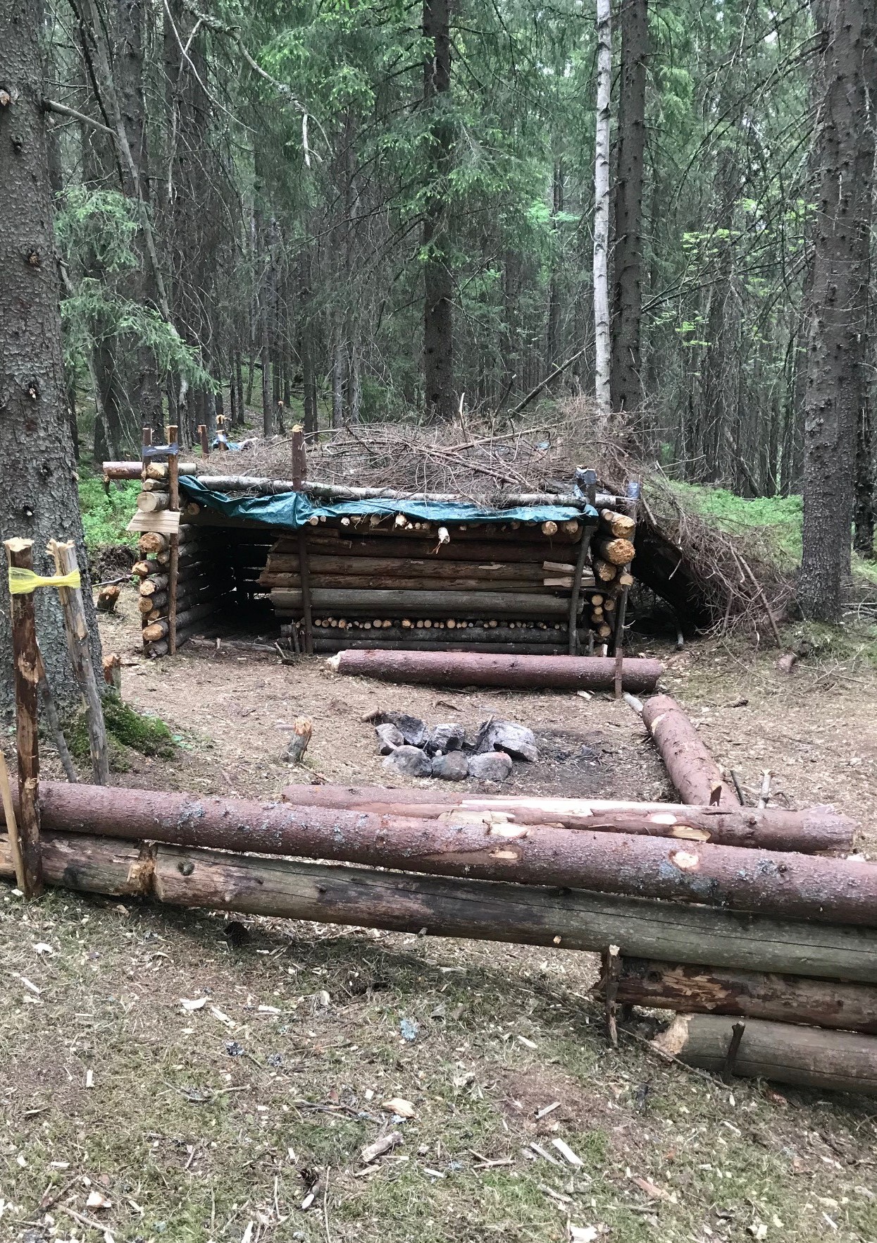 Hytte med b&aring;lplass funnet inne i Slattumsr&oslash;a naturreservat. 