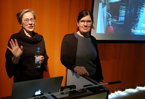 F&oslash;rsteamanuensis Janikke Kampevold Larsen ved AHO og professor Lisbet Harboe ved AHO, foto Nedzad Zdralovic