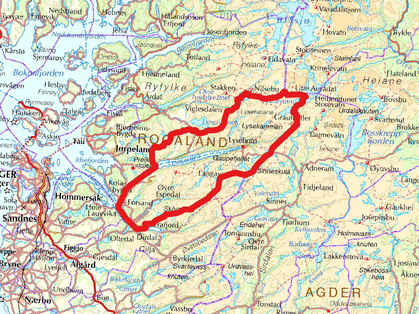 Det er denne delen av Sandnes kommune innbyggarhøyringa gjeld.