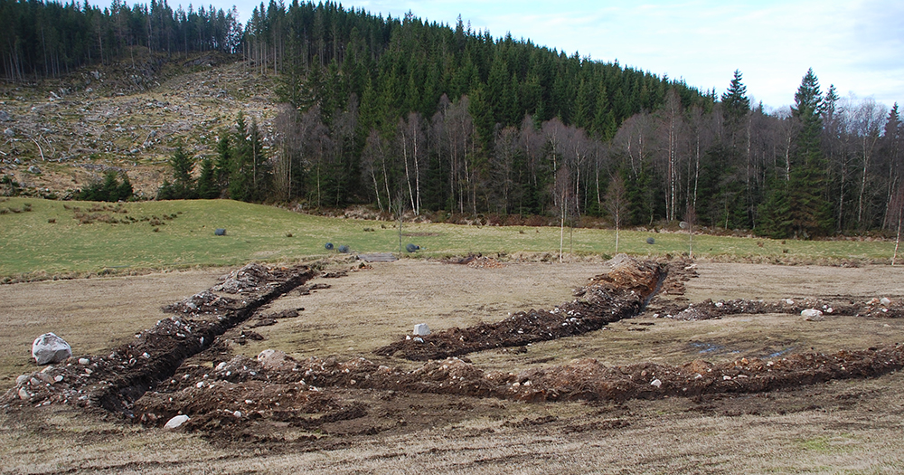 Dreneringsarbeid i Lindesnes kommune.