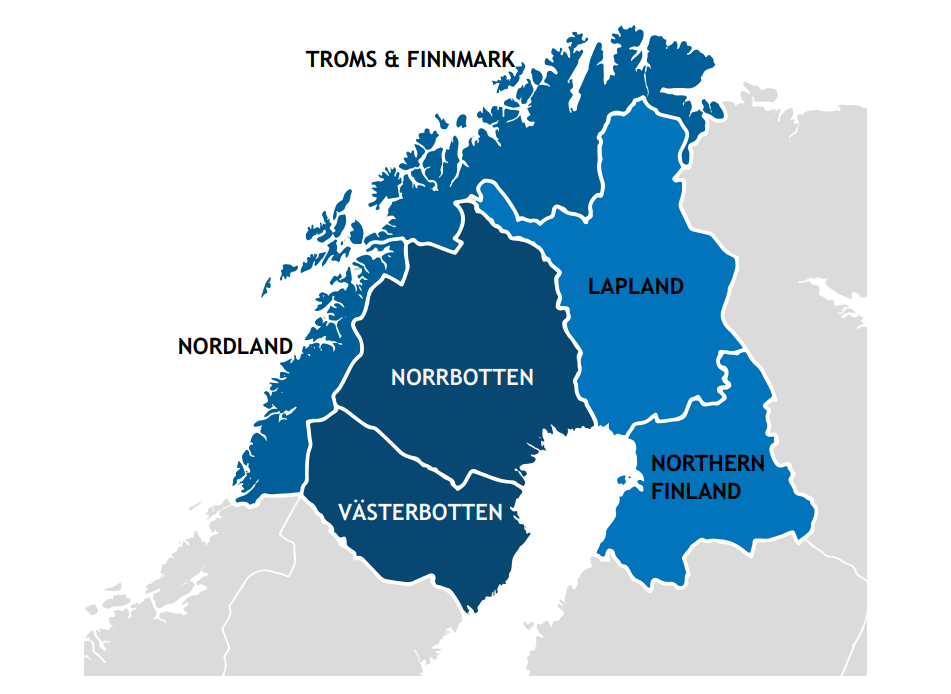 Nordland, Troms og Finnmark samt Västerbotten, Norrbotten, Lapland og Nord-Finland inngår i samarbeidet for bedre sikkerhet på tvers av landegrensene i nord.
