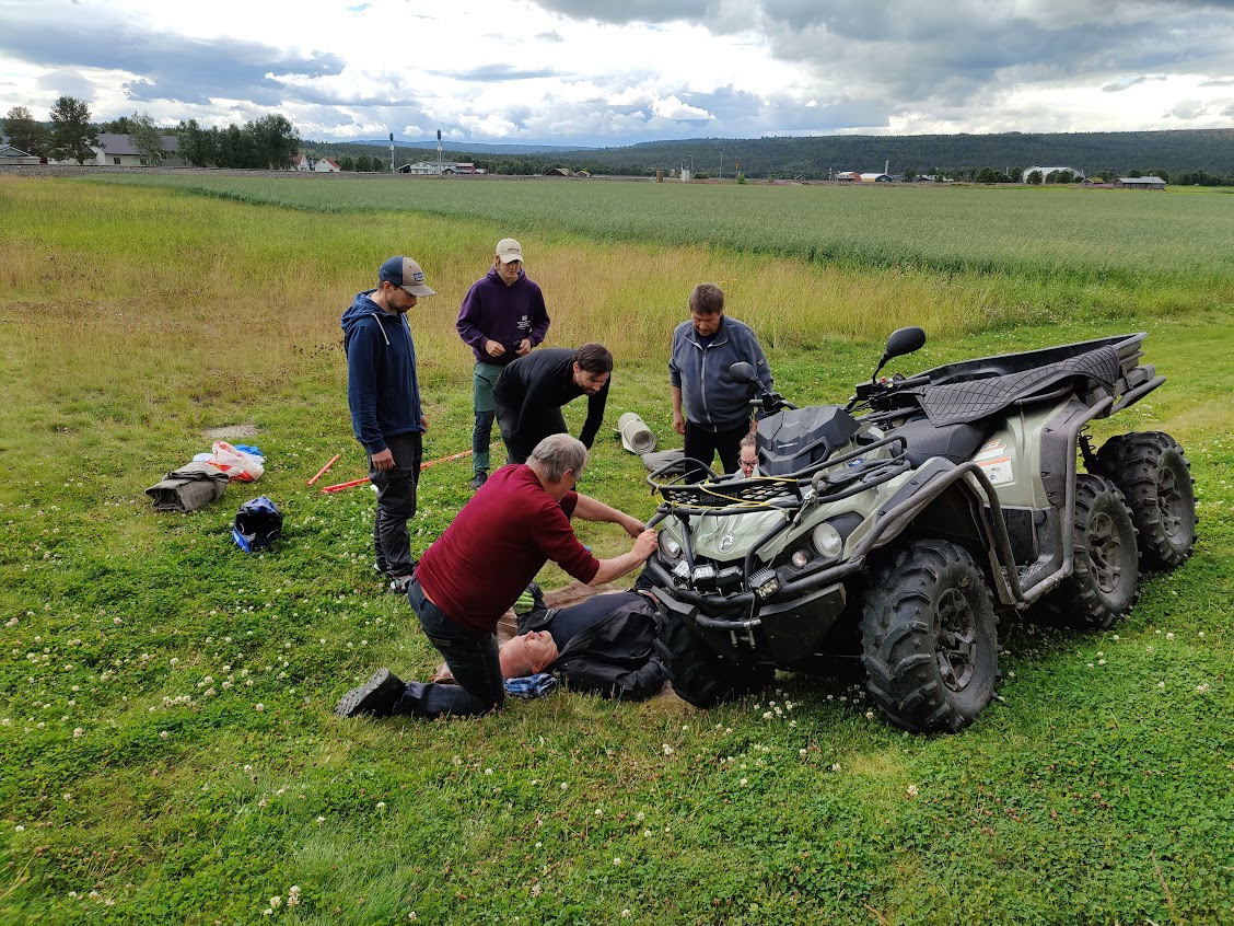 Førstehjelpsøvelse med ATV-ulykke