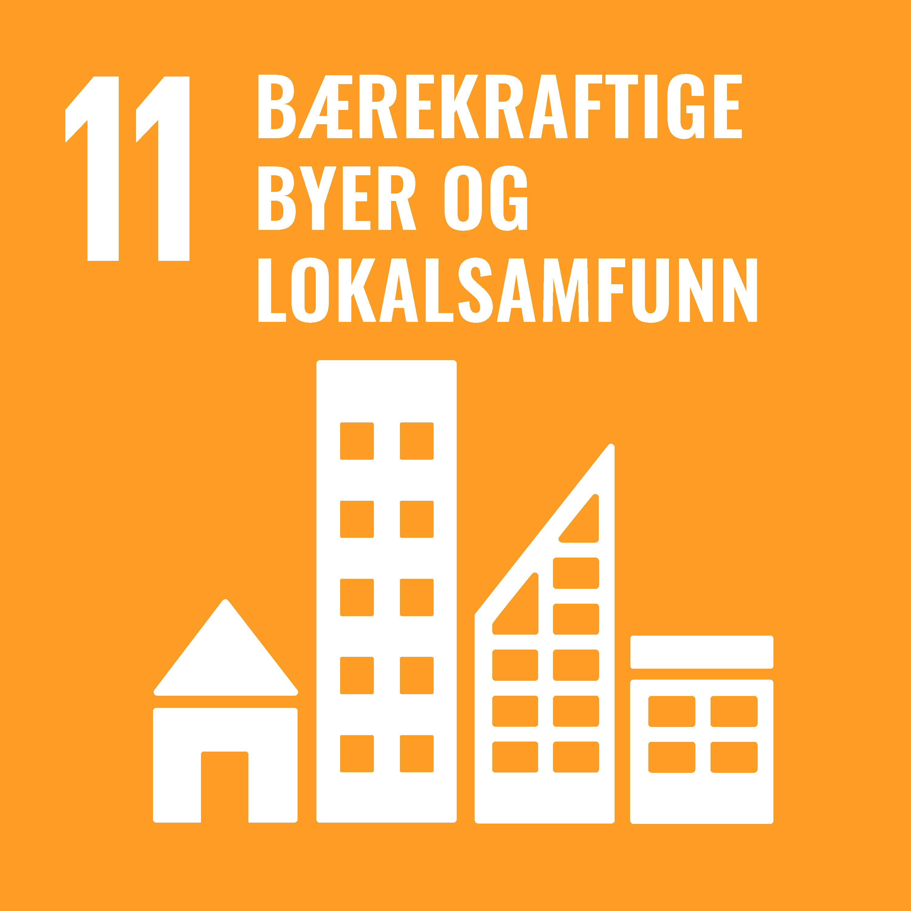 FNs bærekraftsmål nr 11: Gjøre byer og bosettinger inkluderende, trygge, motstandsdyktige og bærekraftige.