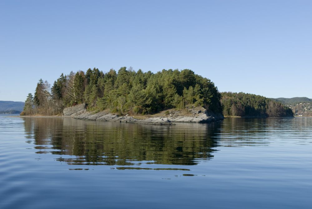 På sydspissen av Kommersøya er de fossilførende bergartene spesielt eksponert.
