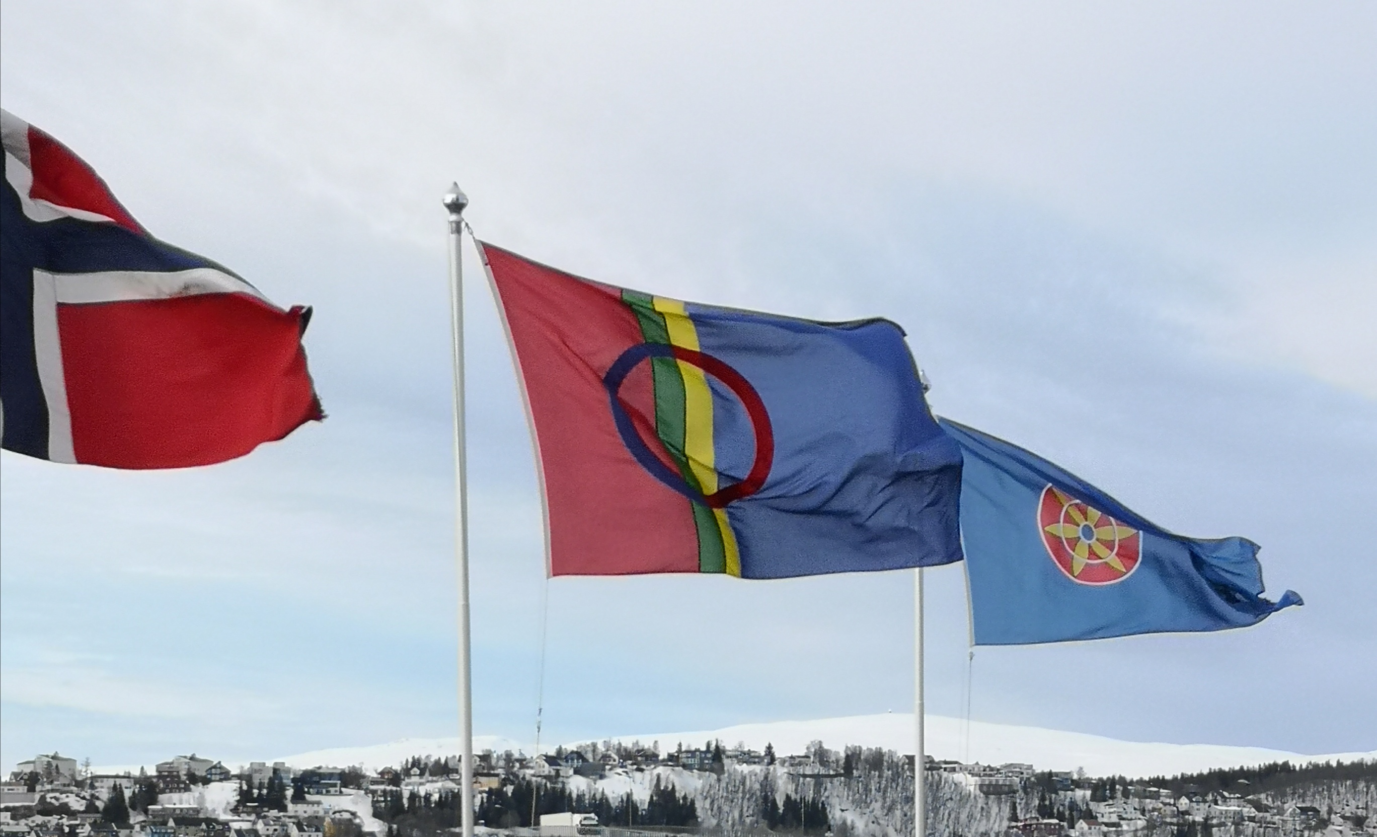 Norsk, samisk og kvensk flagg