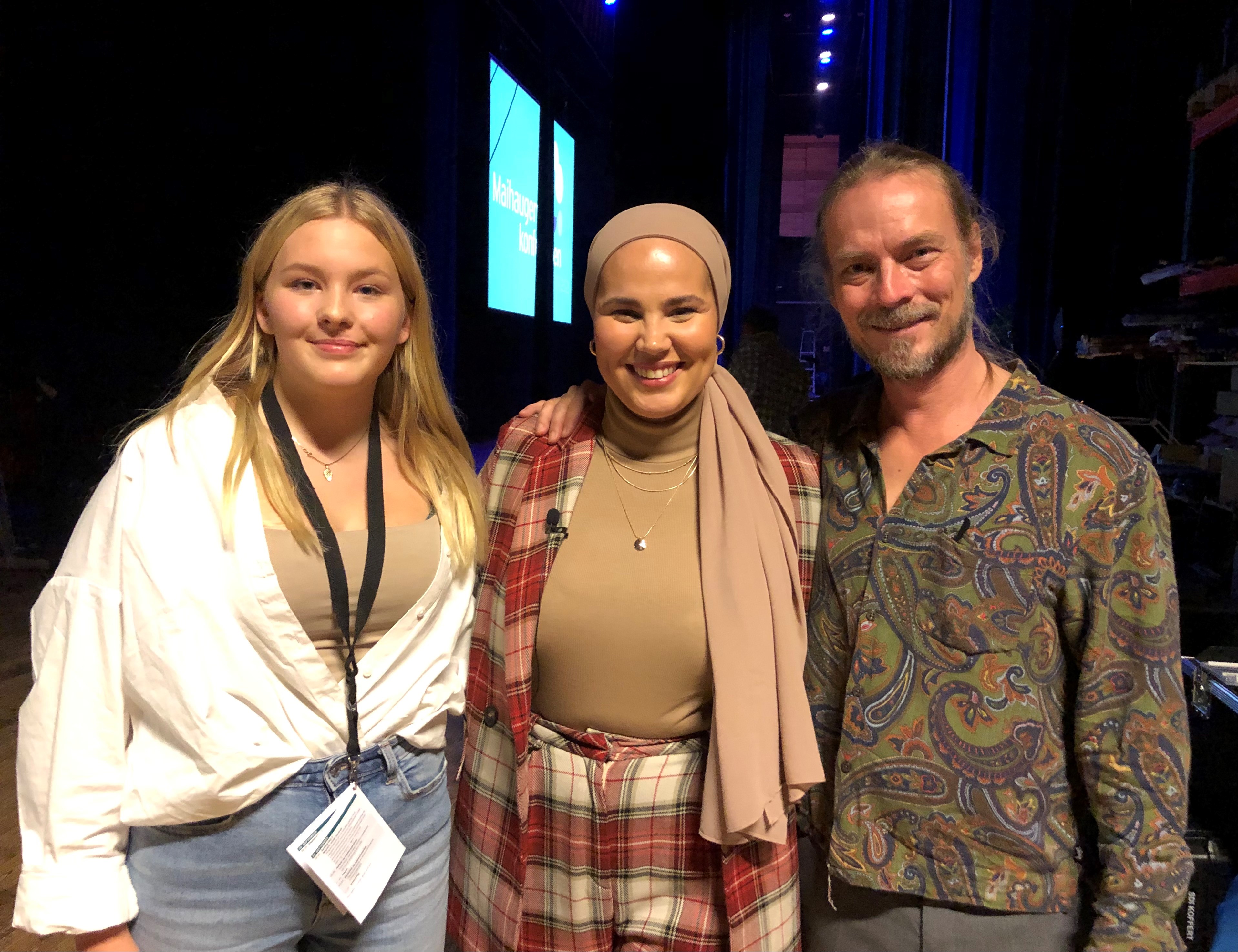 Ronja Svendsen, Iman Meskini og Peder Kjøs.