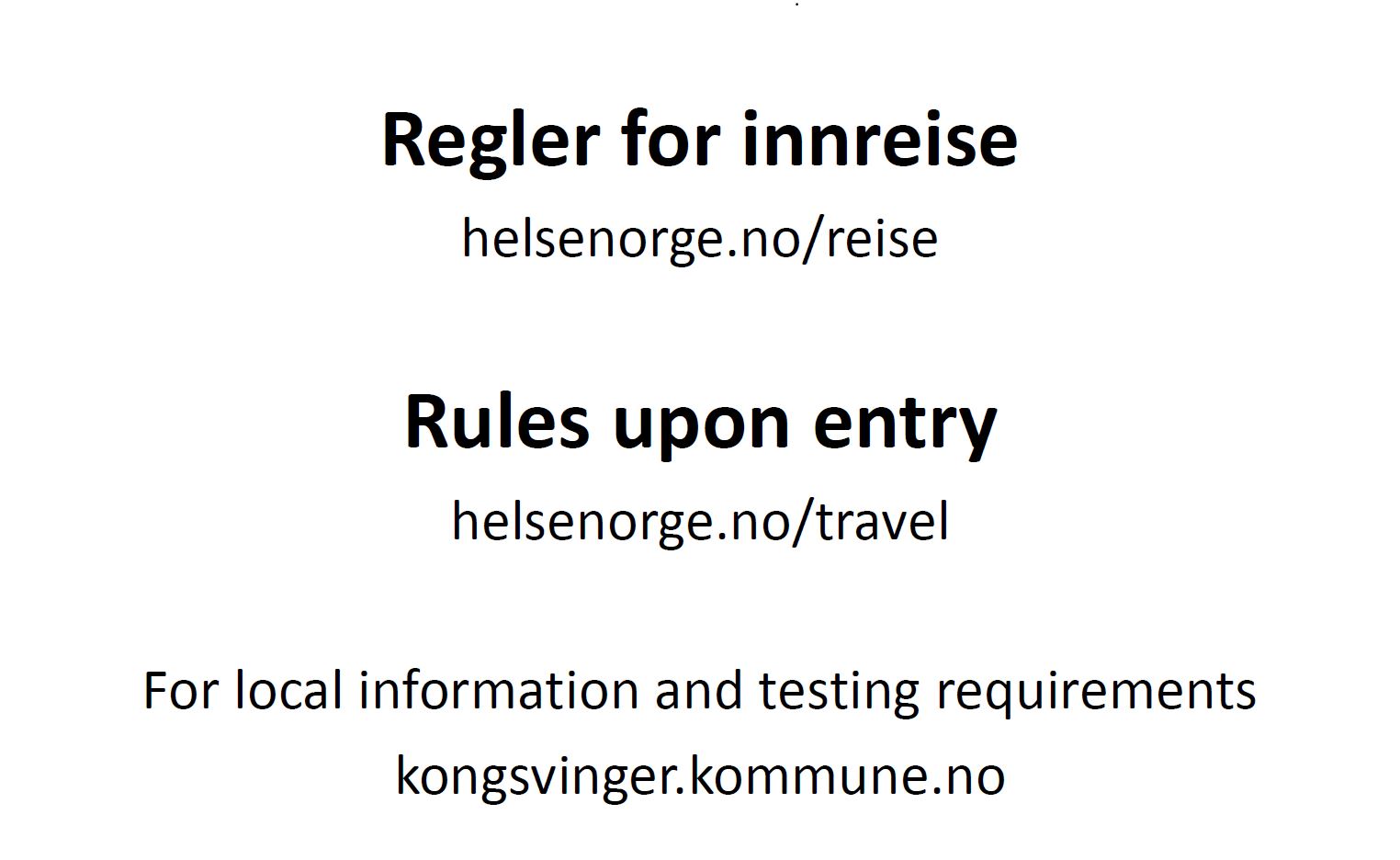 Eksempel på skilting på fylkesvei inn mot Kongsvinger