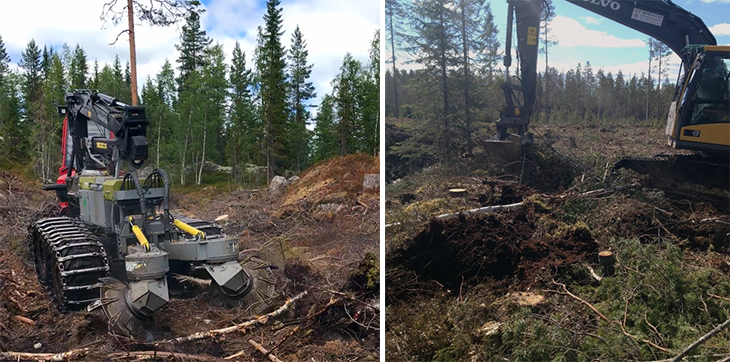 Maskiner i arbreid i skog