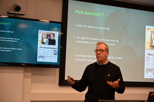 Daglig leder Hik Vegard Herlyng orienterte om Science Park Kongsvinger